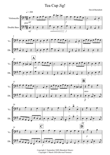 Tea Cup Jig! for Cello and Double Bass Duet