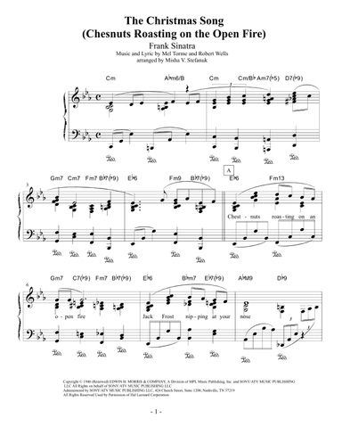 The Christmas Song (Chestnuts Roasting On An Open Fire) (arr. Misha Stefanuk)