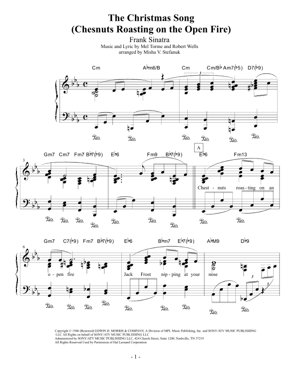 The Christmas Song (Chestnuts Roasting On An Open Fire) (arr. Misha Stefanuk)