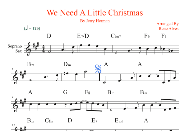 We Need A Little Christmas (arr. Rene Alves)