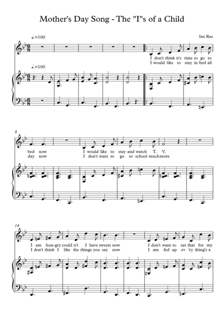 Mother's Day Song - The "I"s of a Child