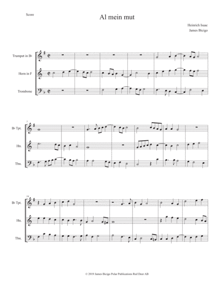 Al mein Mut (arr. James Bicigo)