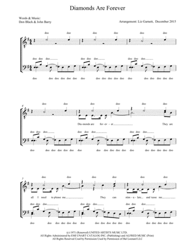 Diamonds Are Forever (arr. Liz Garnett)