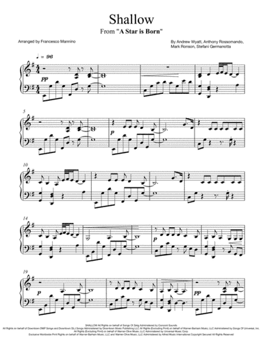 Shallow (arr. Francesco Mannino)