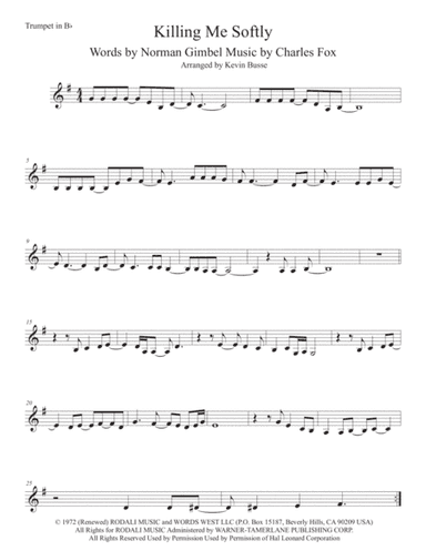 Killing Me Softly With His Song (arr. Kevin Busse)