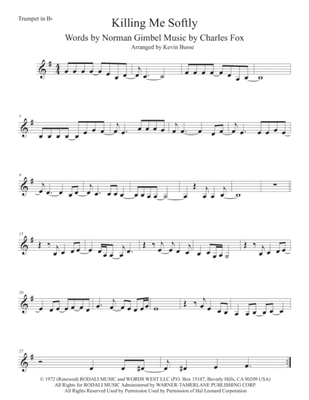 Killing Me Softly With His Song (arr. Kevin Busse)