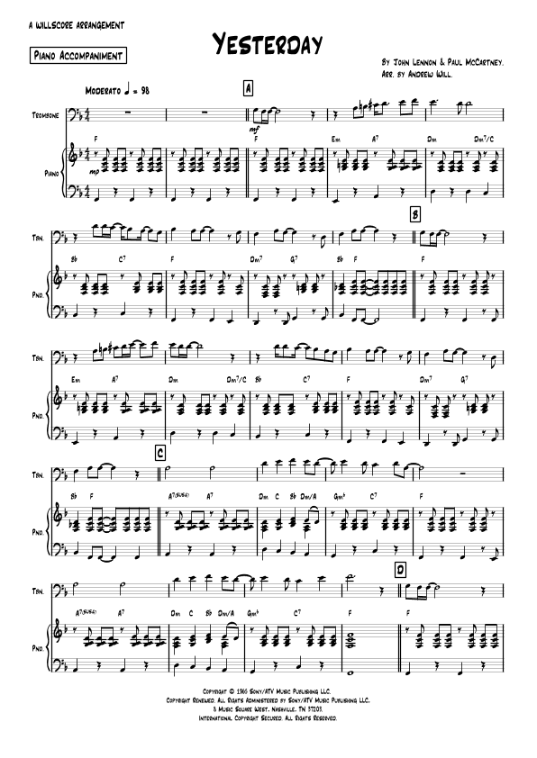 Yesterday (arr. Andrew Will)