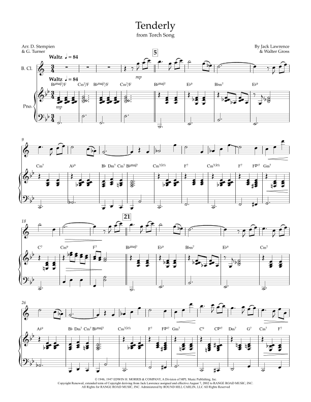 Tenderly (arr. Debra E. Stempien, Gregory H. Turner)