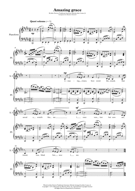 Amazing Grace (arr. Maurizio Chiavaroli)