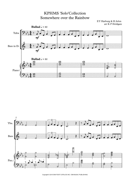 Over The Rainbow (arr. Kevin P Holdgate)