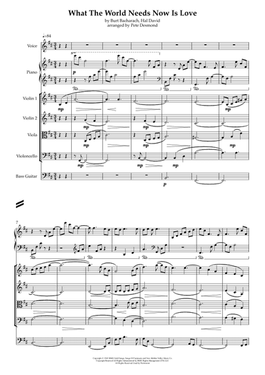 What The World Needs Now Is Love (arr. Pete Desmond)