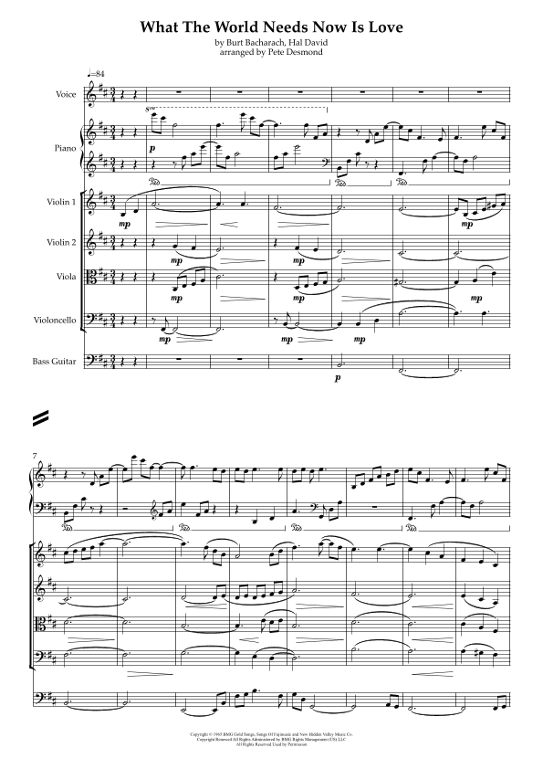 What The World Needs Now Is Love (arr. Pete Desmond)
