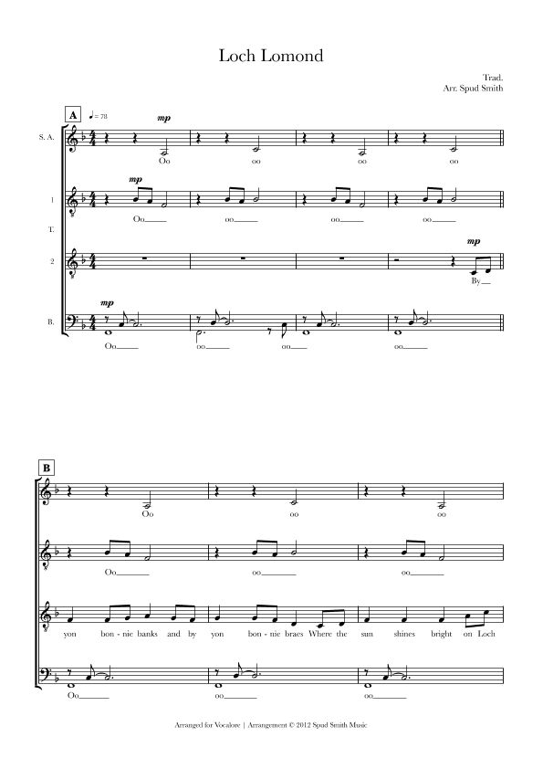 Loch Lomond (arr. Spud Smith)