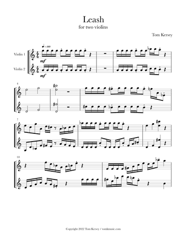 Leash - for two violins