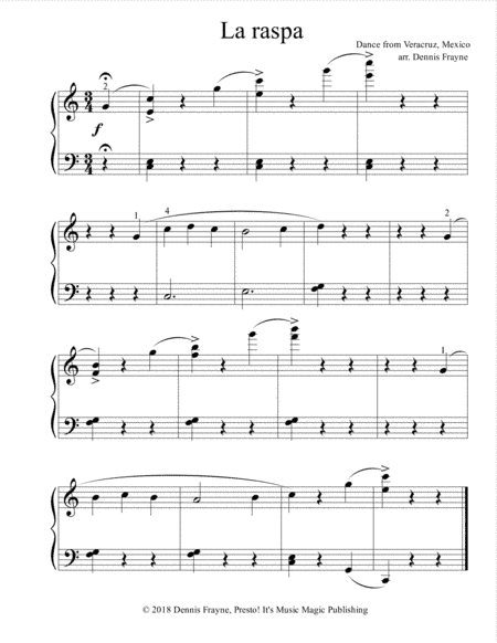 La raspa (standard notation) (arr. Dennis Frayne)