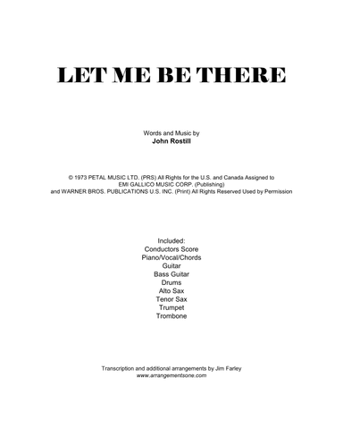 Let Me Be There (arr. Jim Farley www.arrangementsone.com)
