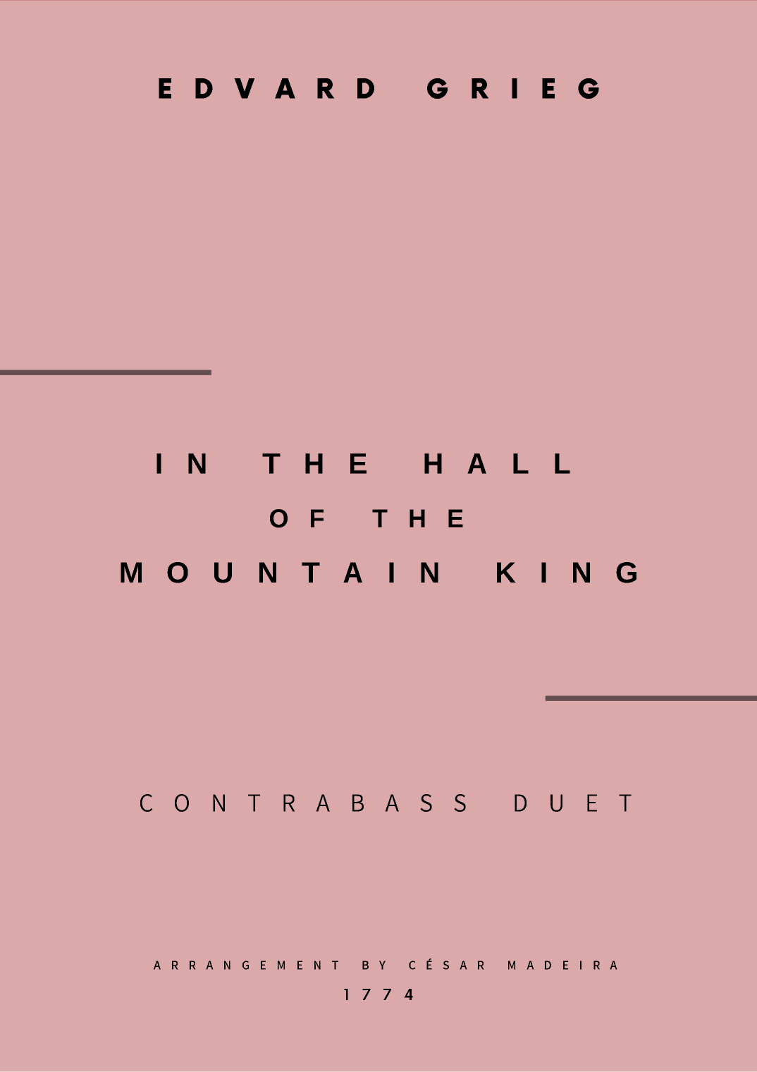 In The Hall Of The Mountain King - Contrabass Duet (Full Score and Parts) (arr. César Madeira)