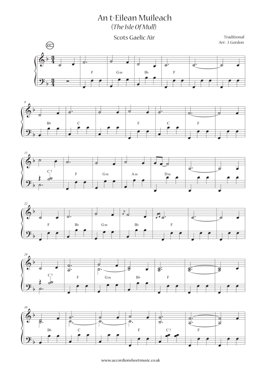 An t-Eilean Muileach  (The Isle Of Mull) (arr. Julia Gordon)