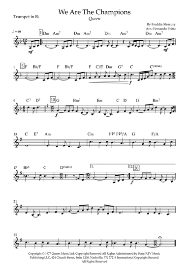 We Are The Champions (arr. Fernando Britto)