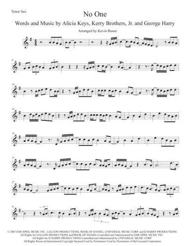 No One (arr. Kevin Busse)