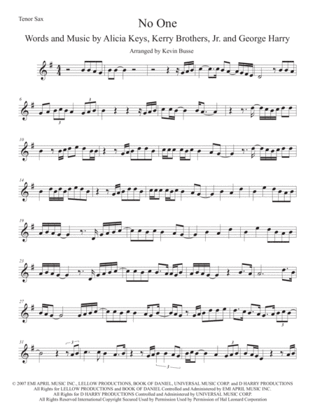 No One (arr. Kevin Busse)
