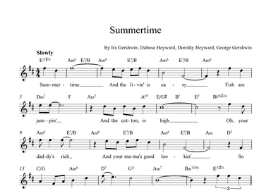 Summertime (arr. Alex Nunes Rodrigues)