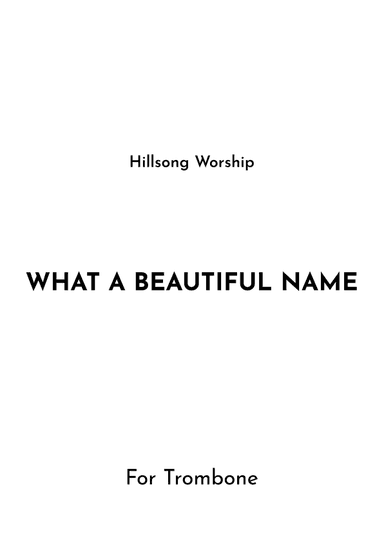 What A Beautiful Name (arr. Jireh J.)