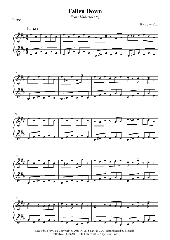 Fallen Down (arr. Wesley S. SIlva)