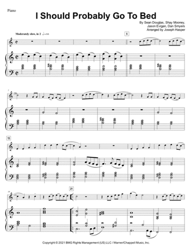 I Should Probably Go To Bed (arr. Joseph Hasper)
