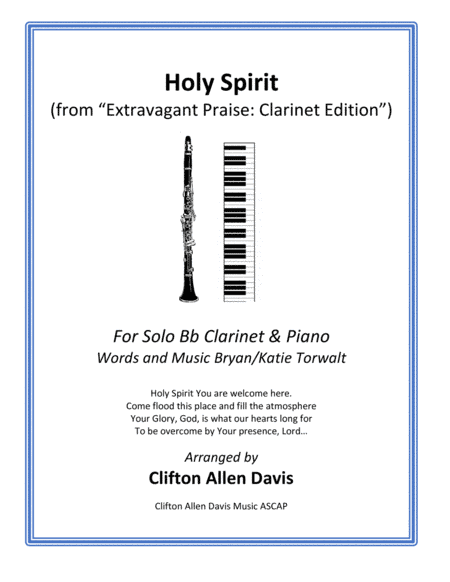 Holy Spirit (arr. Clifton Davis ASCAP)