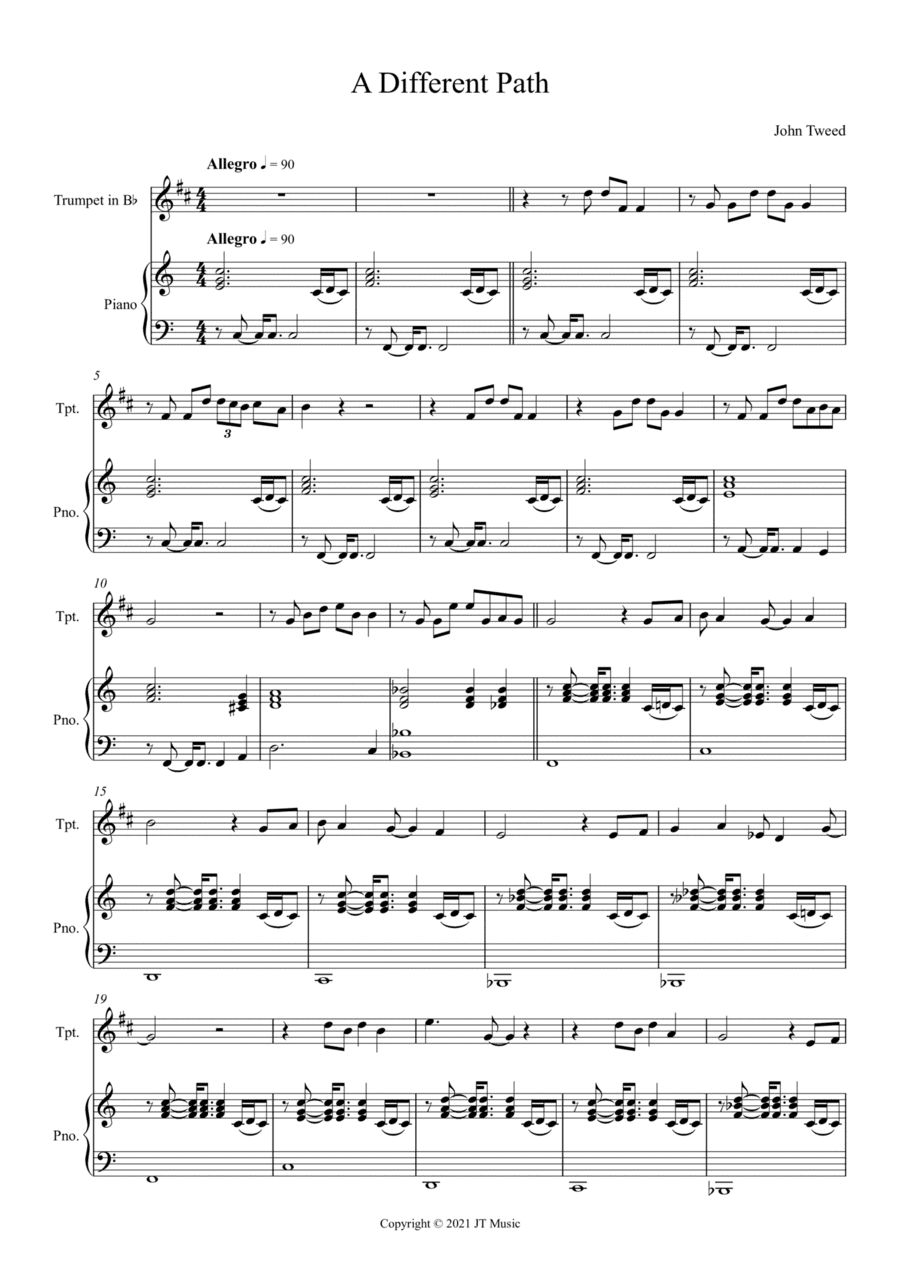 A Different Path - Trumpet and Piano