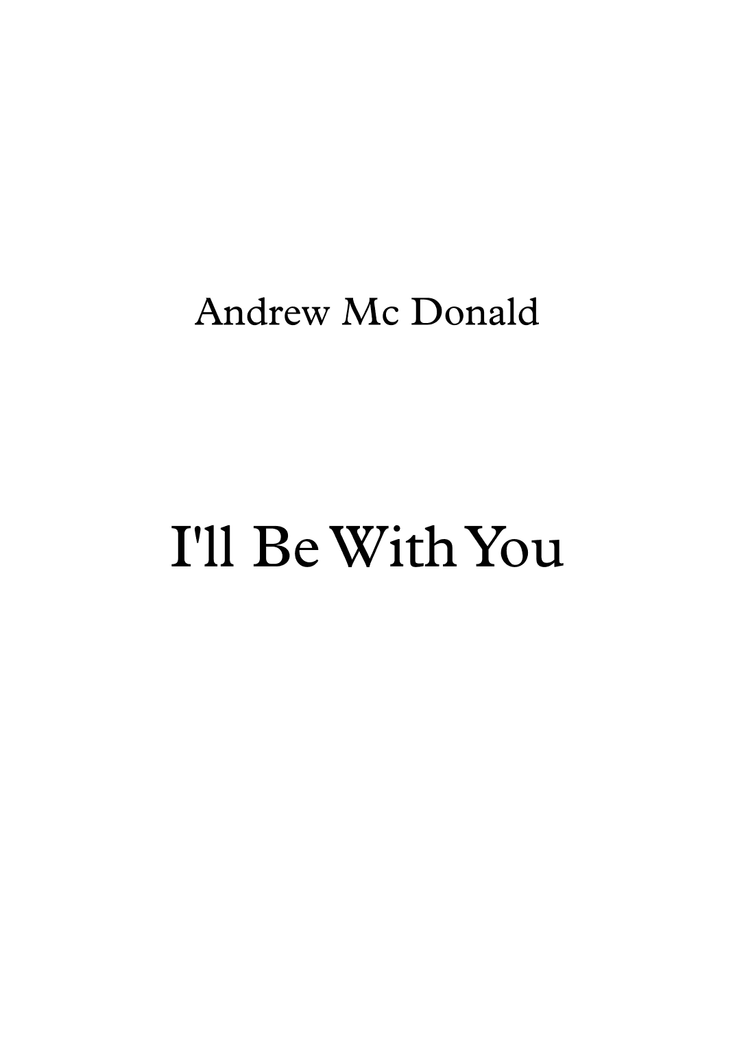I'll Be With You