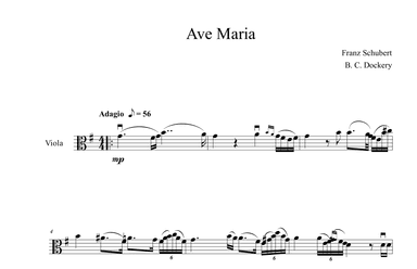 Ave Maria (Viola Solo) (arr. B. C. Dockery)