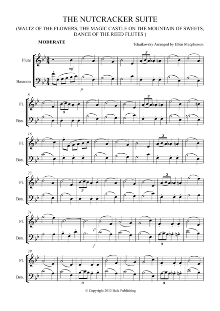 THE NUTCRACKER SUITE - FLUTE & BASSOON DUET - (Waltz of the Flowers, The Magic Castle on the Mountai (arr. Ellen Macpherson)