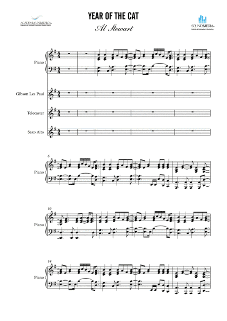 Year Of The Cat - Score Only (arr. Al Stewart)