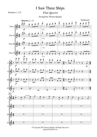I Saw Three Ships (arr. Thomas Quigley)