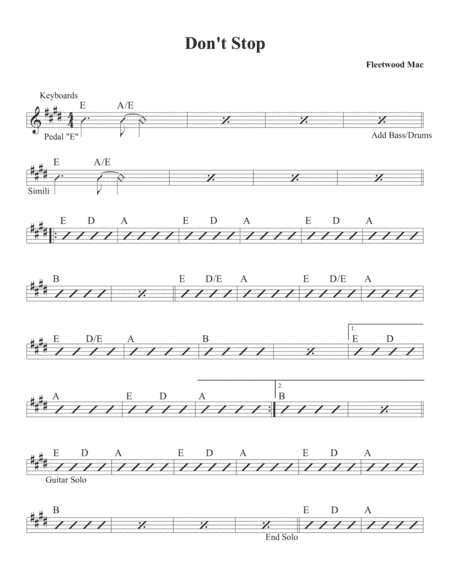 Don't Stop (arr. David M Fagnant)