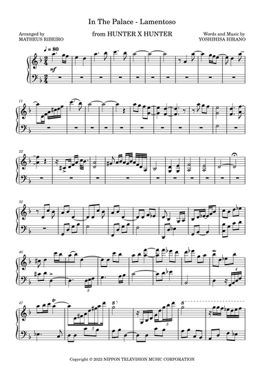 In The Palace - Lamentoso (arr. Matheus Ribeiro)
