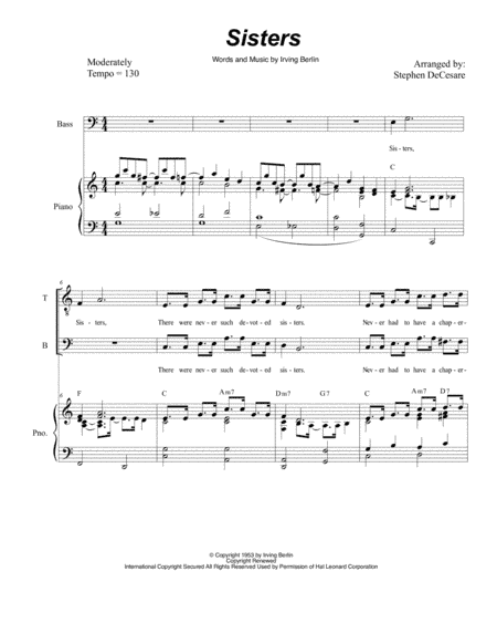 Sisters (arr. Exultet Music)