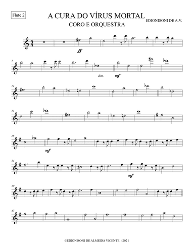 FLUTE 2 - A CURA DO VÍRUS MORTAL PARA CORO E ORQUESTRA