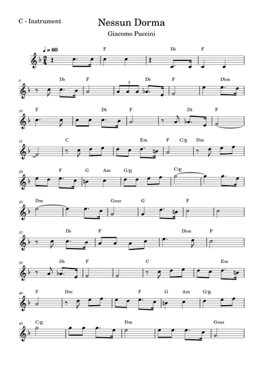 Nessun Dorma (arr. Fabio Eduardo de Oliveira)