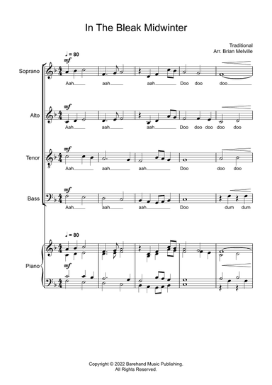 In The Bleak Midwinter (arr. Brian Melville)
