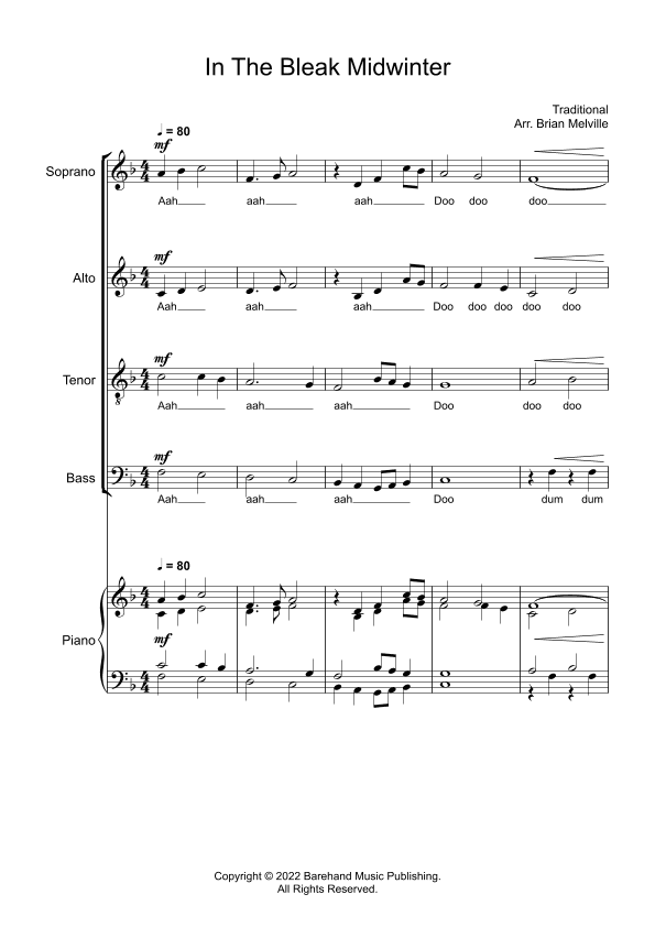 In The Bleak Midwinter (arr. Brian Melville)