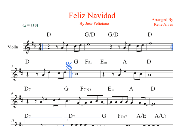 Feliz Navidad (arr. Rene Alves)