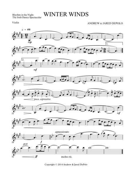 Rhythm in the Night - Winter Winds - Violin