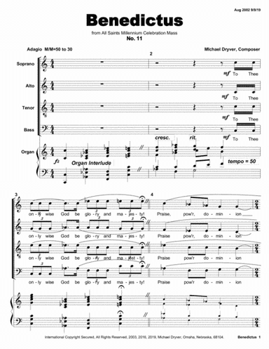 Benedictus (from All Saints Millennium Celebration Mass)