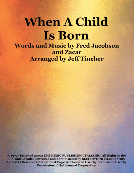 When A Child Is Born (arr. Jeff Tincher)