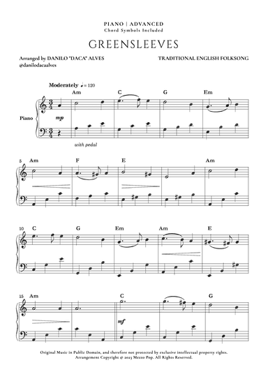 Greensleeves (arr. Danilo "Daca" Alves)