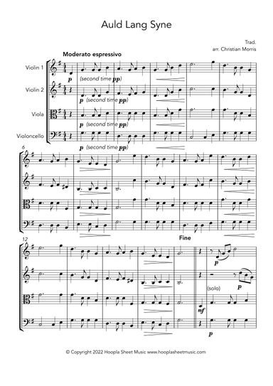 Auld Lang Syne (arr. Christian Morris)