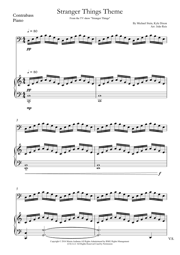 Stranger Things Main Title Theme (arr. João Reis)